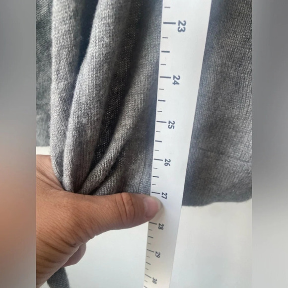 J Crew gray slouchy open cardigan with pockets size large - Picture 7 of 7